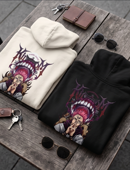 Ryomen Sukuna "King of Curses" Graphic Hoodie – Premium Anime Streetwear