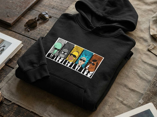 Cartoon Legends Crossover Graphic Hoodie