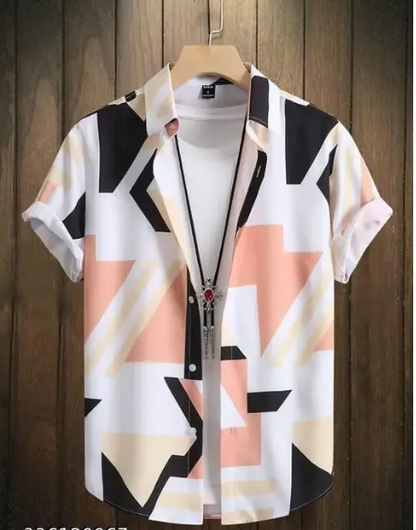 Dripza Men's Regular Fit Short Sleeved Designer Shirt