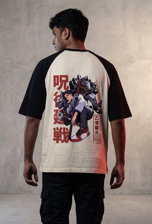 Jujutsu kaisen: Yuta okkotsu cursed energy raglan tee