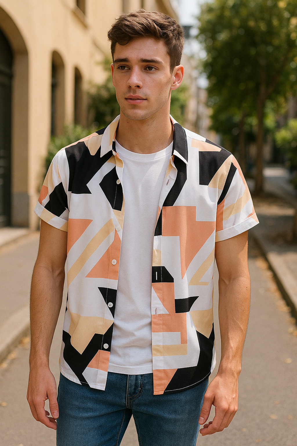 Dripza Men's Regular Fit Short Sleeved Designer Shirt