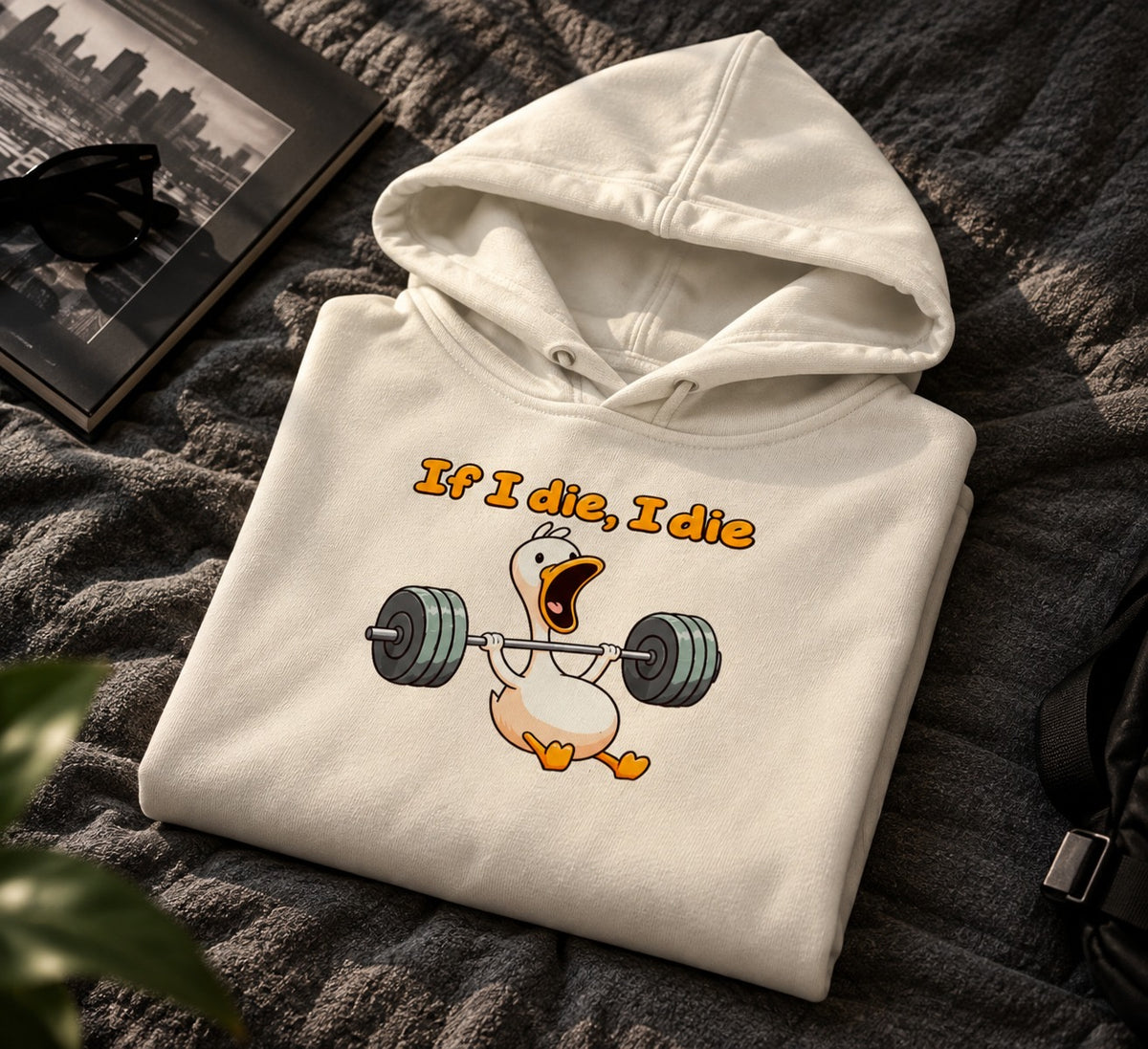 No Pain, No Regrets – Duck Graphic Oversized Hoodie