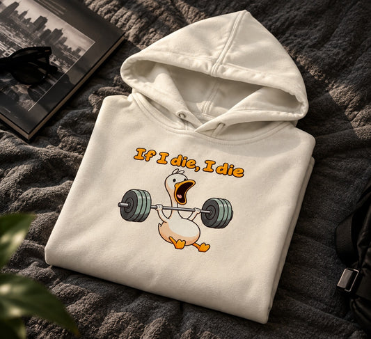 No Pain, No Regrets – Duck Graphic Oversized Hoodie