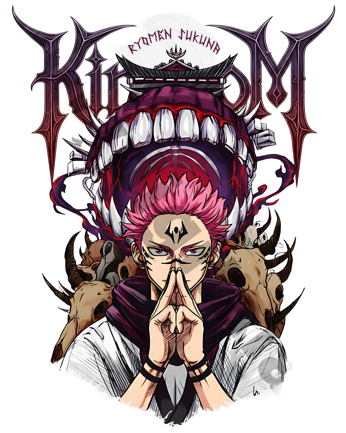 Ryomen Sukuna "King of Curses" Graphic Hoodie – Premium Anime Streetwear