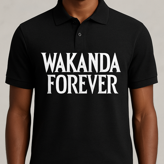 Wakanda Spirit Polo –  Black & Maroon Edition