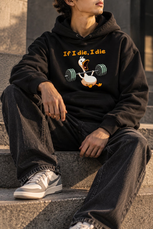No Pain, No Regrets – Duck Graphic Oversized Hoodie